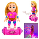Boneca Andadora Giratória – Brinquedo Eletrônico com Música, Som e Luzes